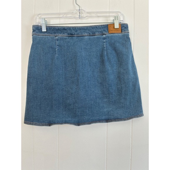 American Eagle Outfitters Womens High Rise Mini Denim Skirt Built In Shorts 6 - Picture 2 of 5